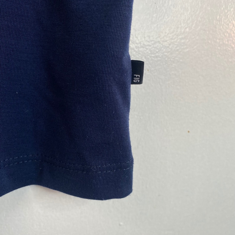 FIG Clothing Navy Blue Top XL Recycled Polyester Lyocell Elbow‎ Sleeve - Picture 4 of 6